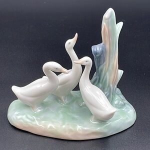 Lladro NAO Three Geese Goose Figurine Porcelain Handmade Spain No Box